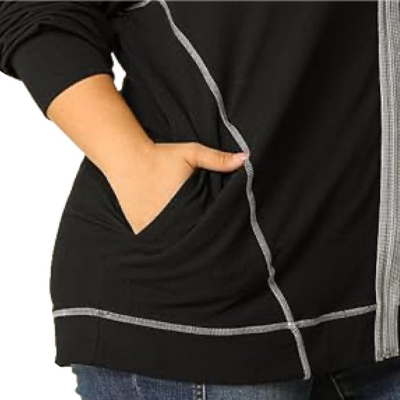 Ágnes Orinda NWT Black Oversized Hoodie 30" p2p - Picture 8 of 12